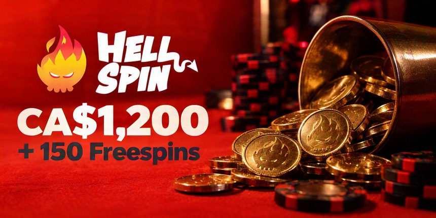 Slots Hell Spin CA$1,200 + 150 Freespins