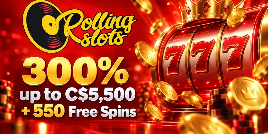 Online Casino Rolling Slots 300% up to C$5,500 + 550 Free Spins