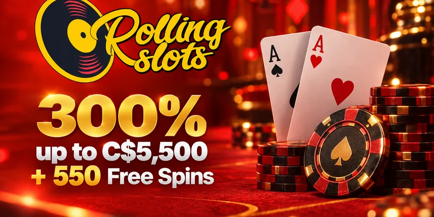 Card games Rolling Slots 300% up to C$5,500 + 550 Free Spins