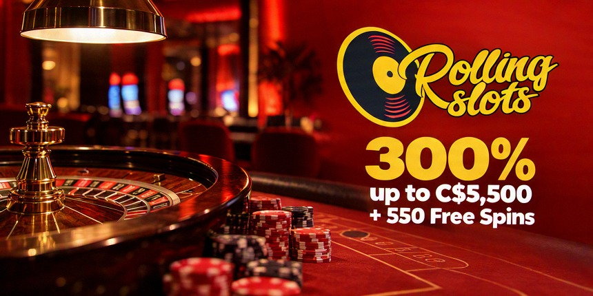 Online Casino Rolling Slots 300% up to C$5,500 + 550 Free Spins